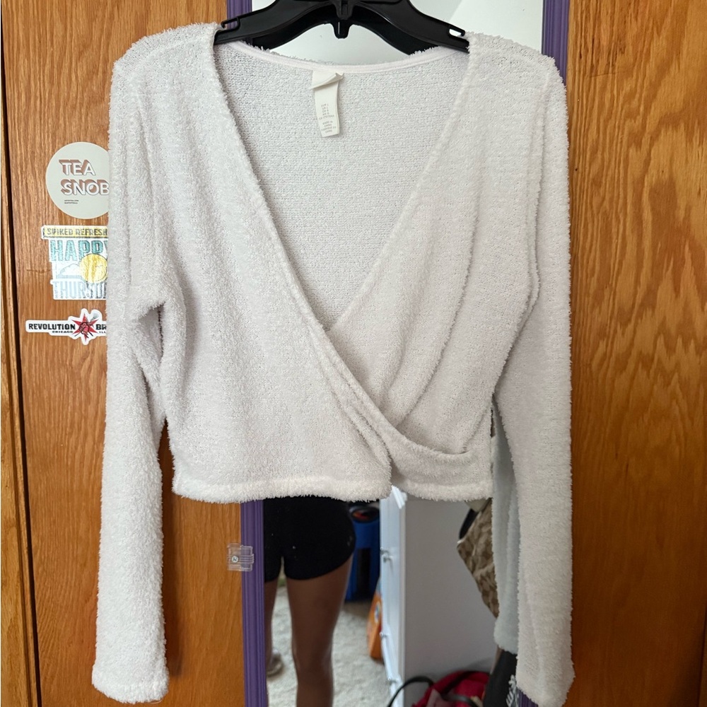 H&M Cream Textured Sweater